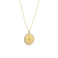 18k Gold Plated Personal Story Medallion Necklace – Lucky Symbol & Engravable  AW24N001G