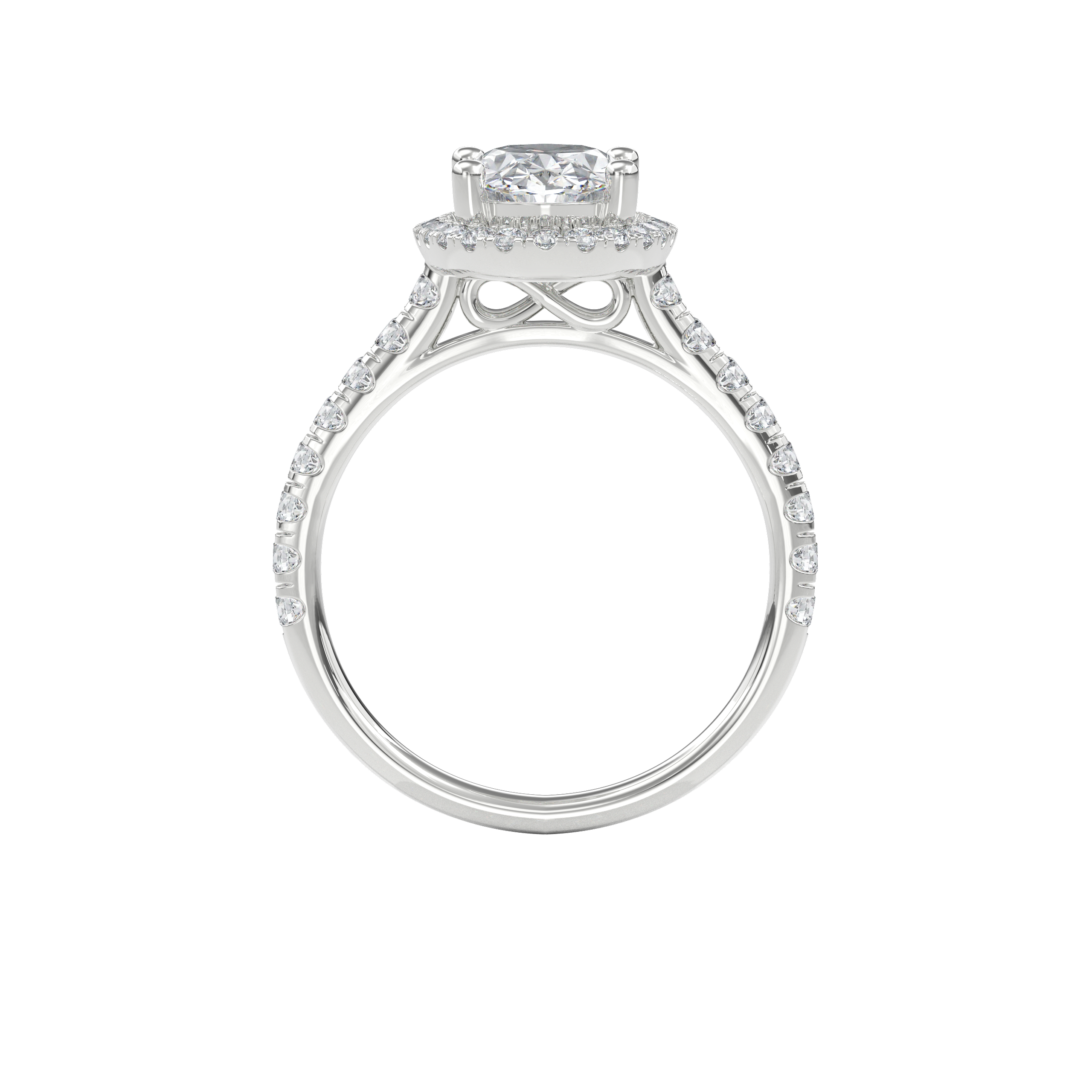 Elara Infinity Engagement Ring Oval•White Gold