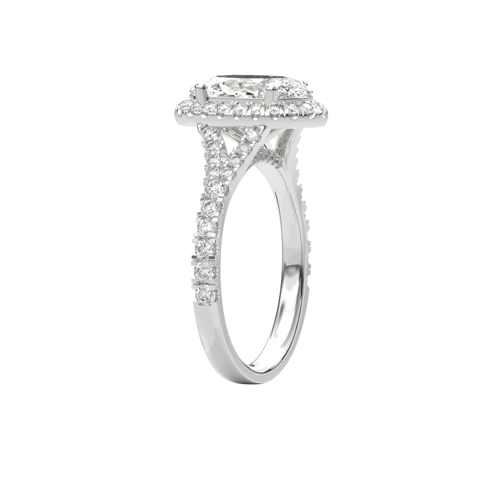 Elara Vintage Inspired Engagement Ring Oval•White Gold