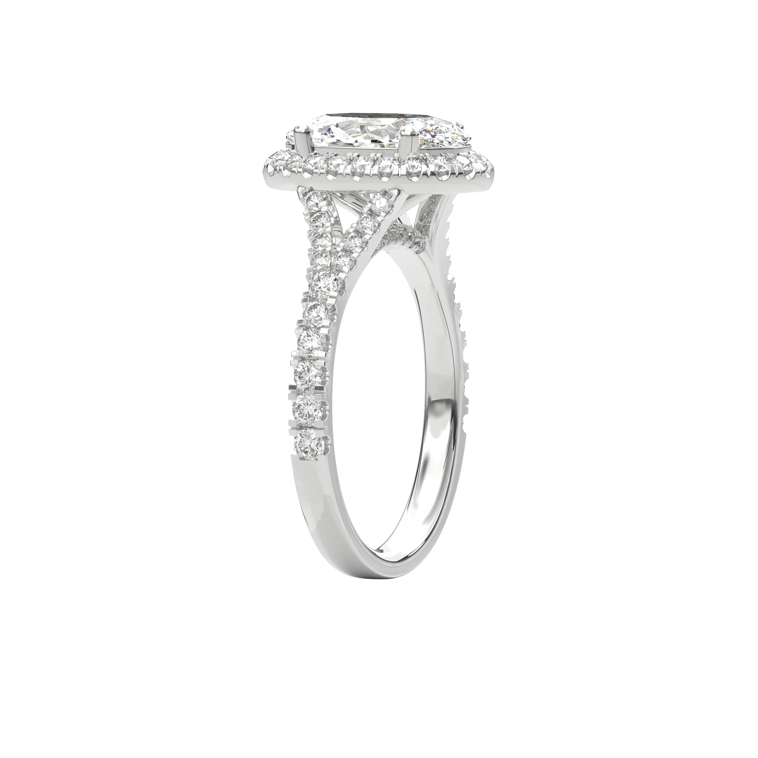 Elara Vintage Inspired Engagement Ring Oval•White Gold