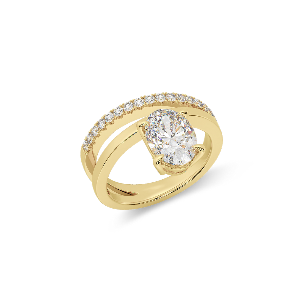 Vow Meteor Oval Ring  in 14k Gold