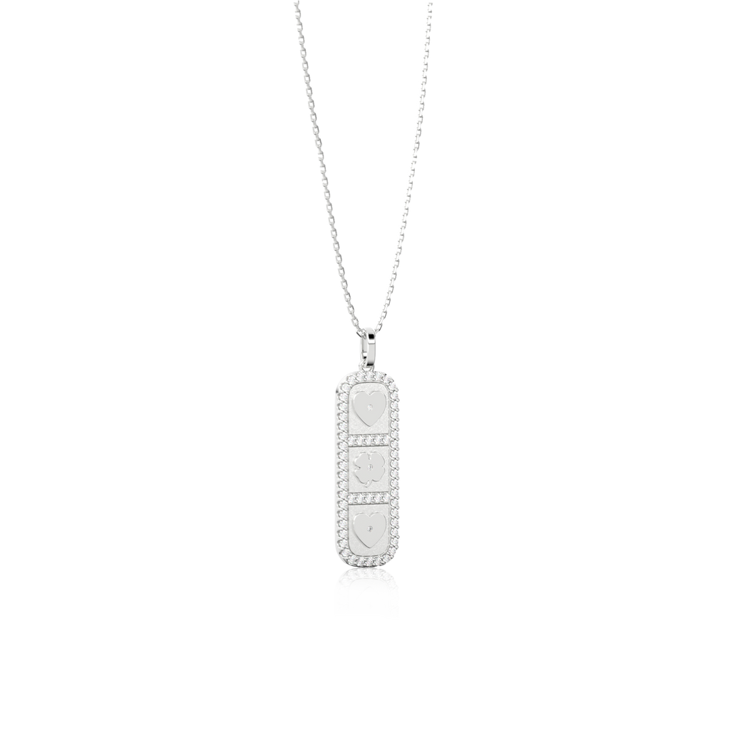 Rhodium Plated Elements Necklace SS25N003R