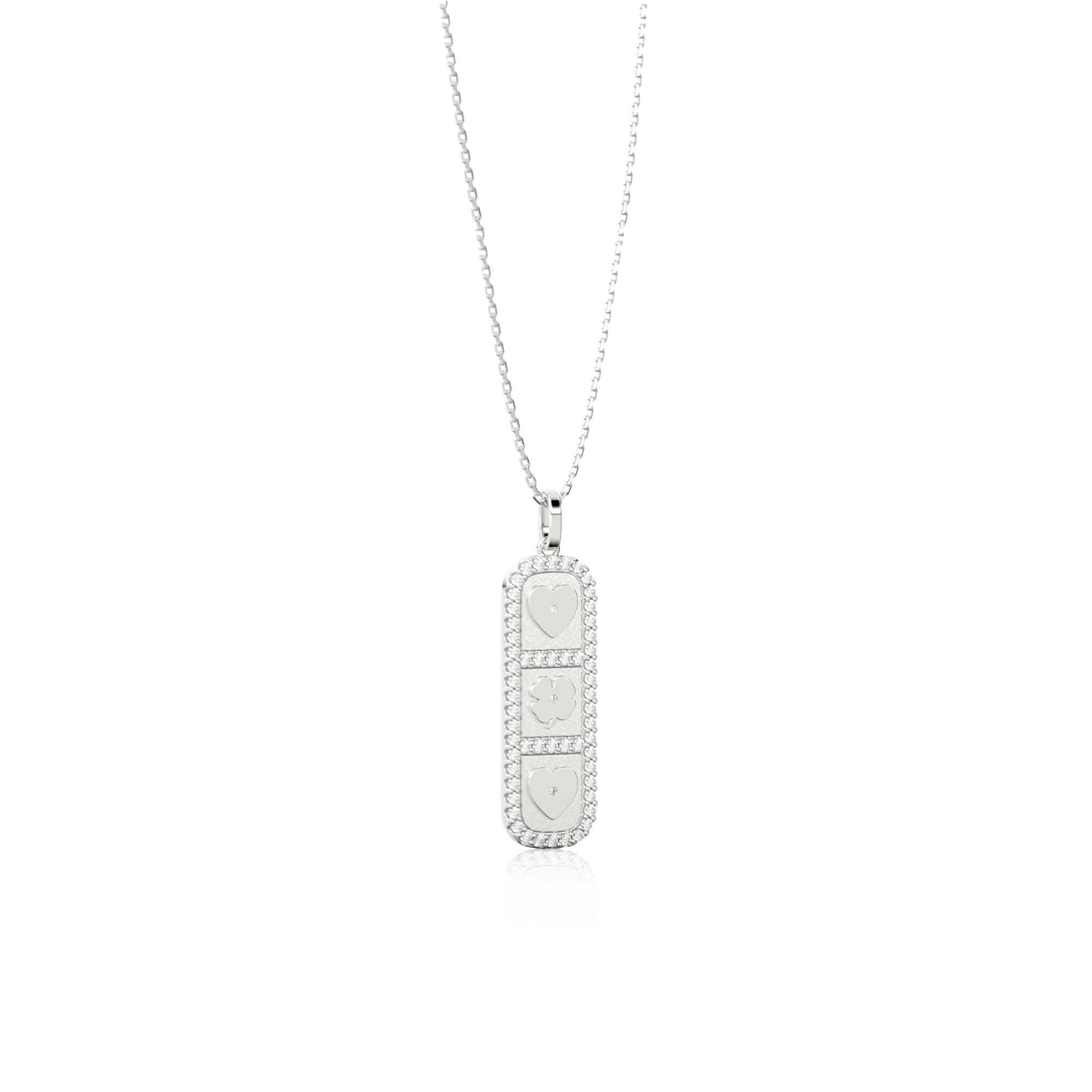 Rhodium Plated Elements Necklace SS25N003R