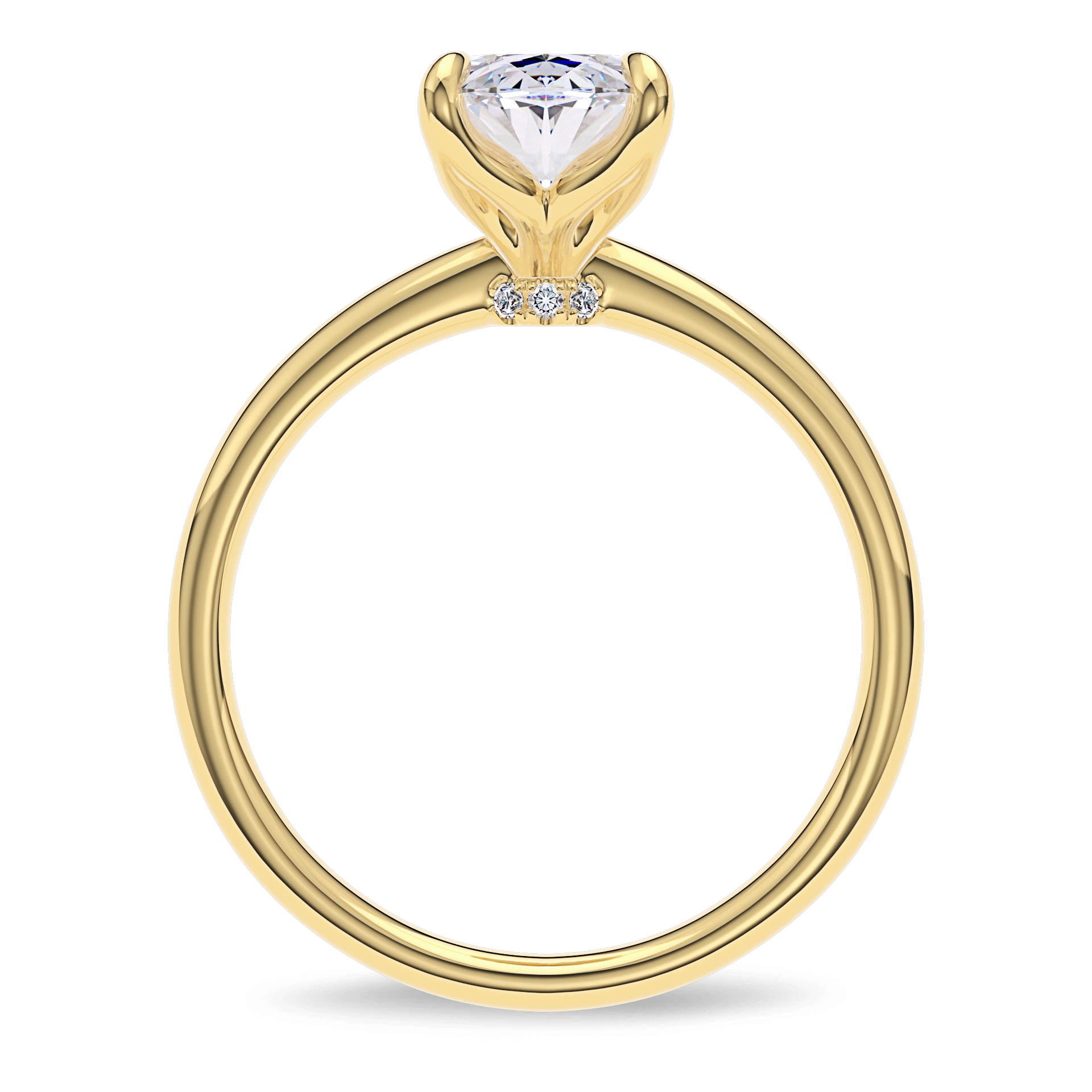 Dia Solitaire Engagement Ring Oval•Yellow Gold