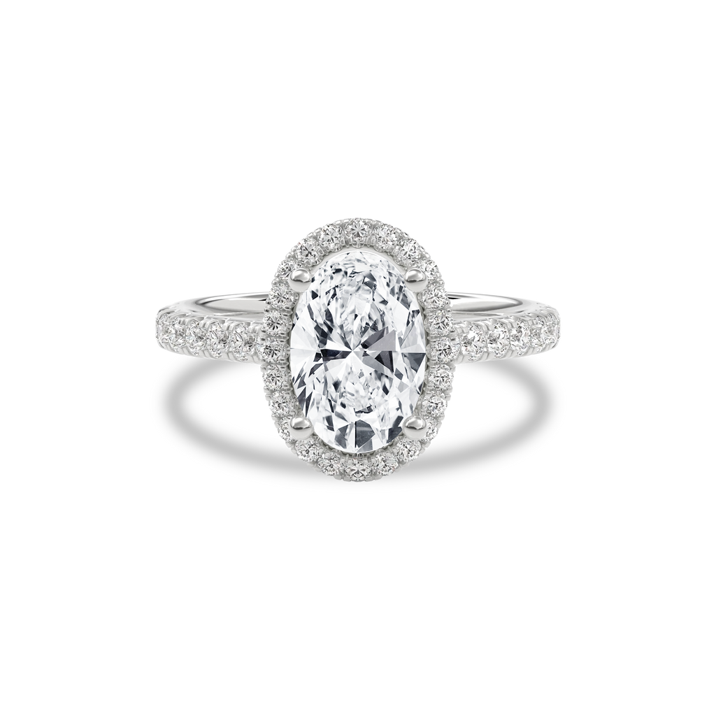 Elara Infinity Engagement Ring Oval•White Gold
