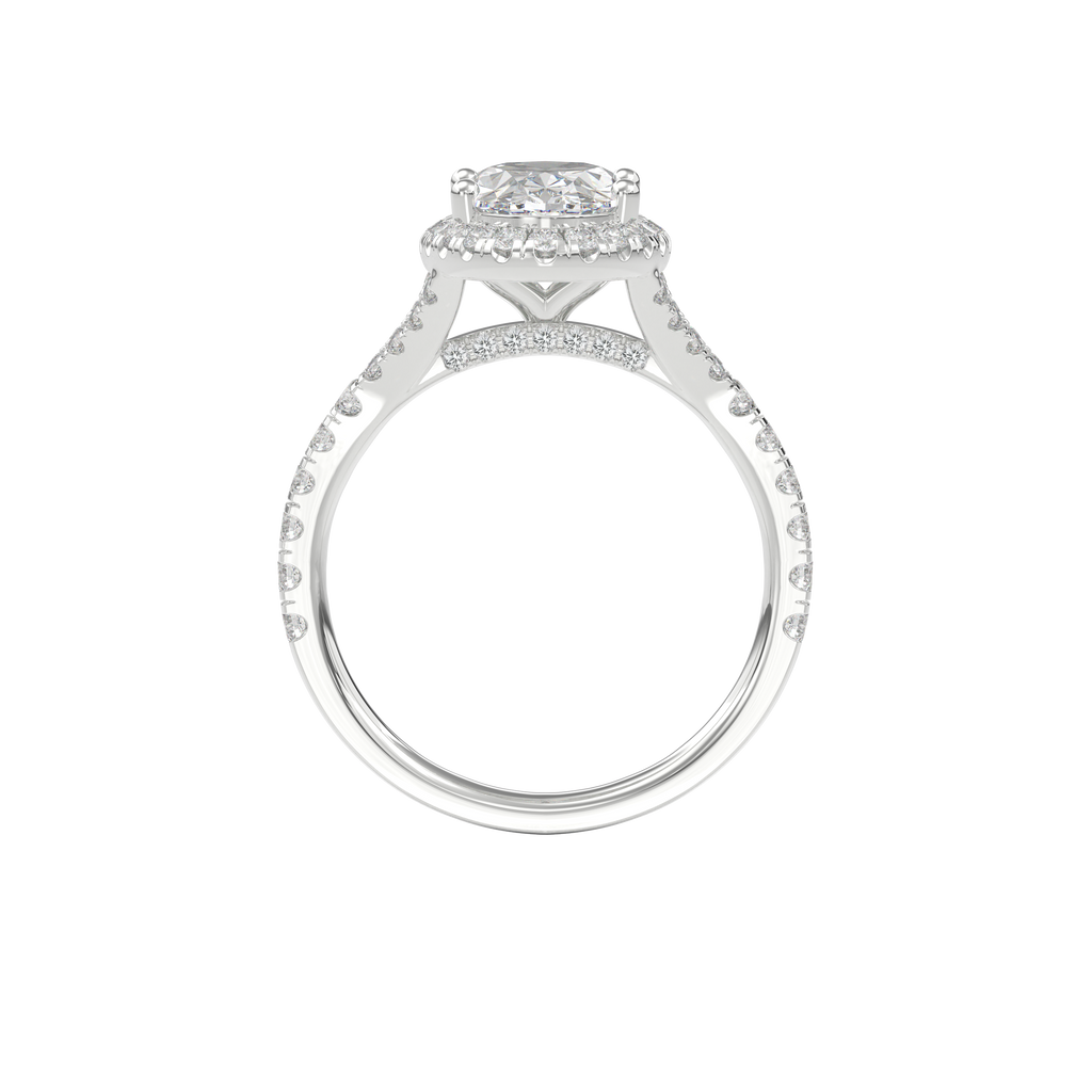 Elara Vintage Inspired Engagement Ring Oval•White Gold