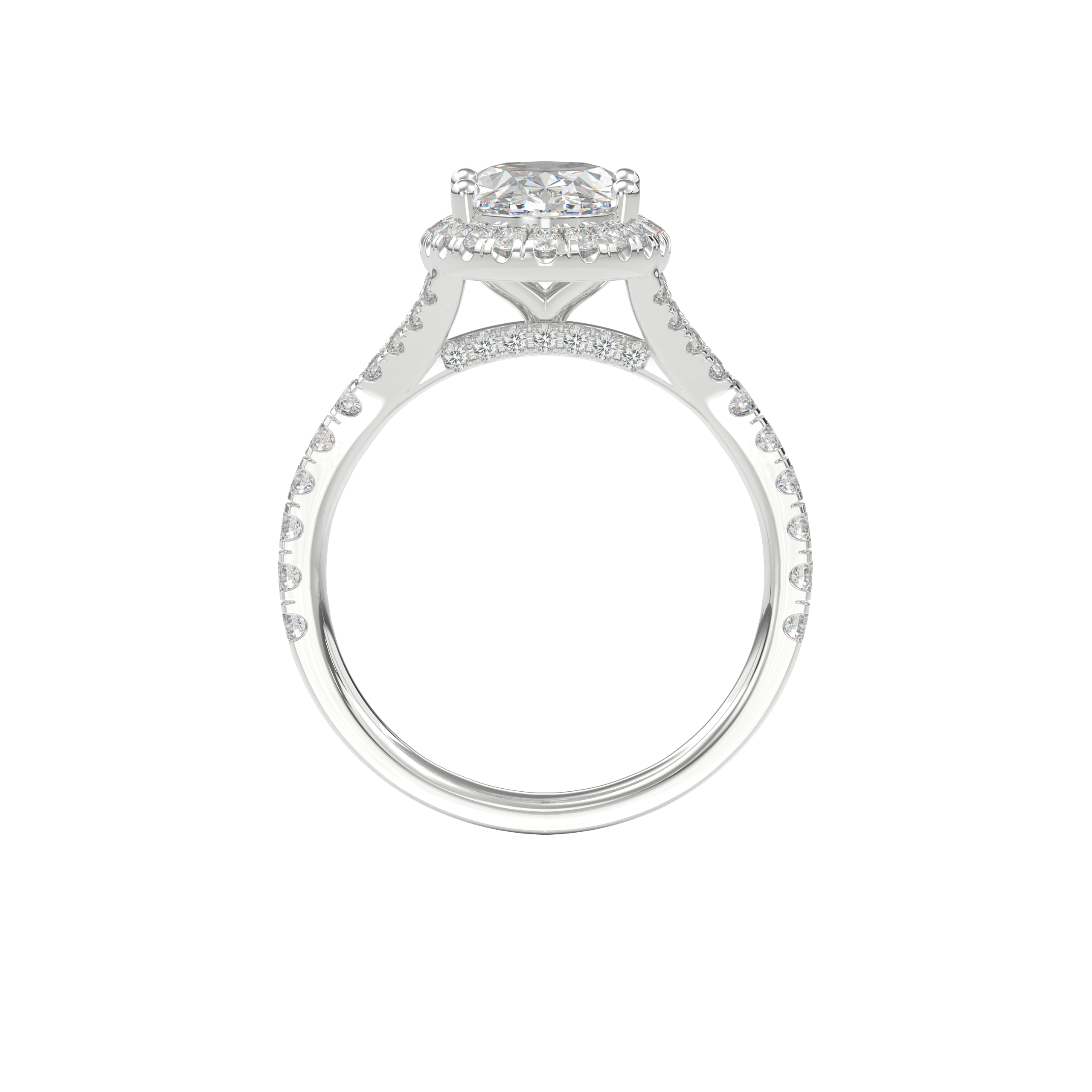 Elara Vintage Inspired Engagement Ring Oval•White Gold