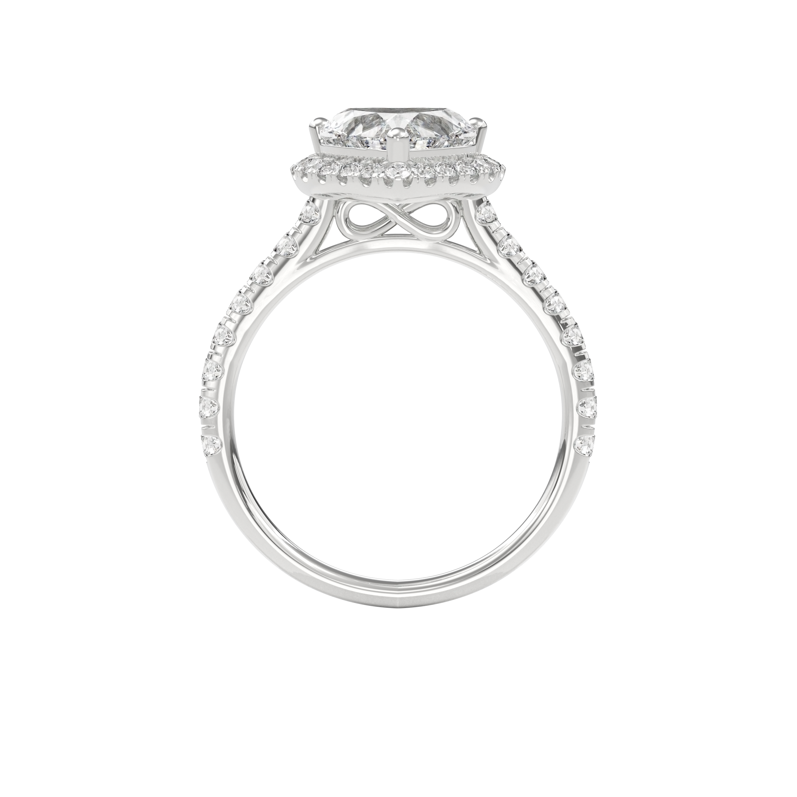 Elara Infinity Engagement Ring Heart•White Gold