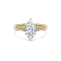 Rhea Twisted Pave Engagement Ring Marquise•Yellow Gold