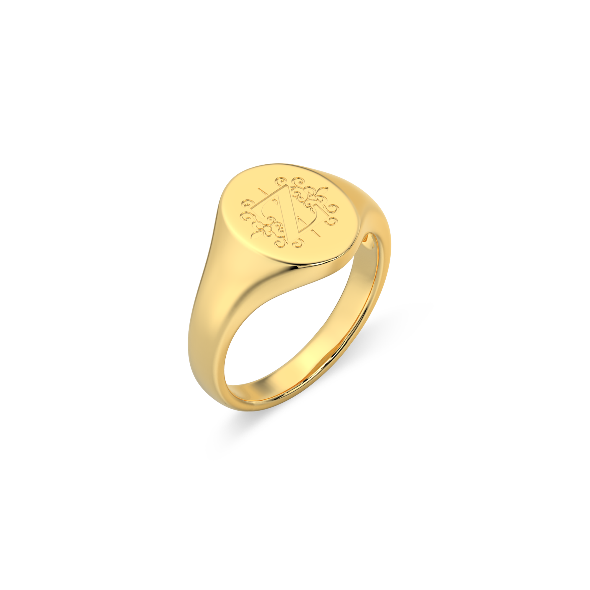 Oval Monogram Ring SR003H