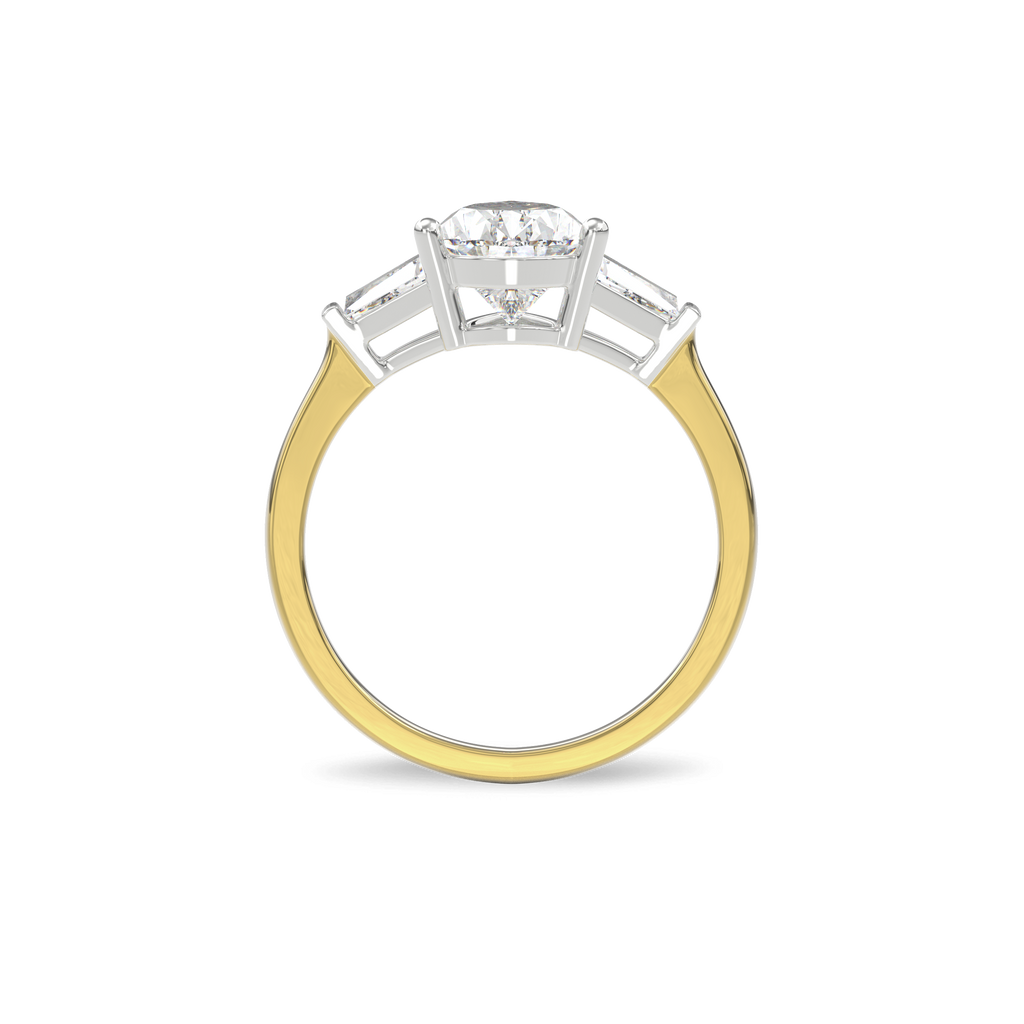 Daphnis Three Stones Engagement Ring Pear•Yellow Gold