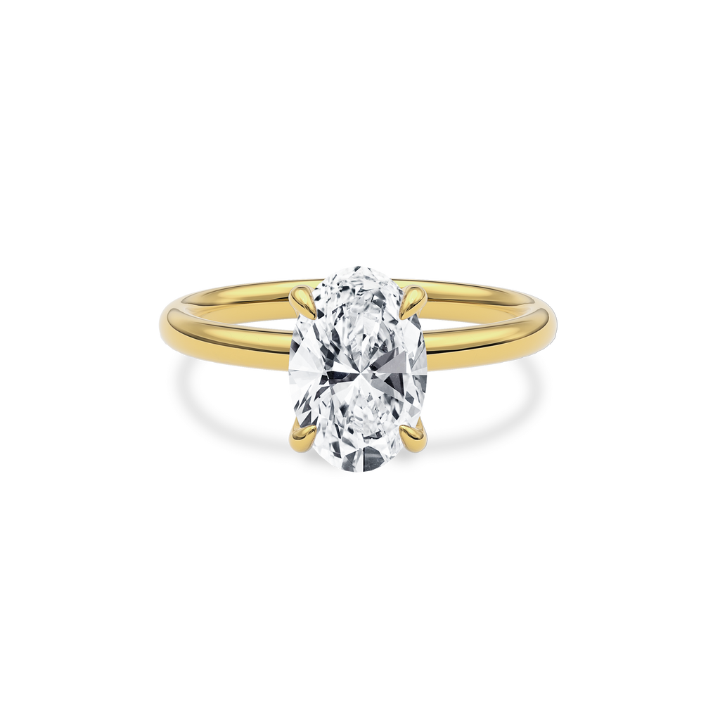 Dia Solitaire Engagement Ring Oval•Yellow Gold
