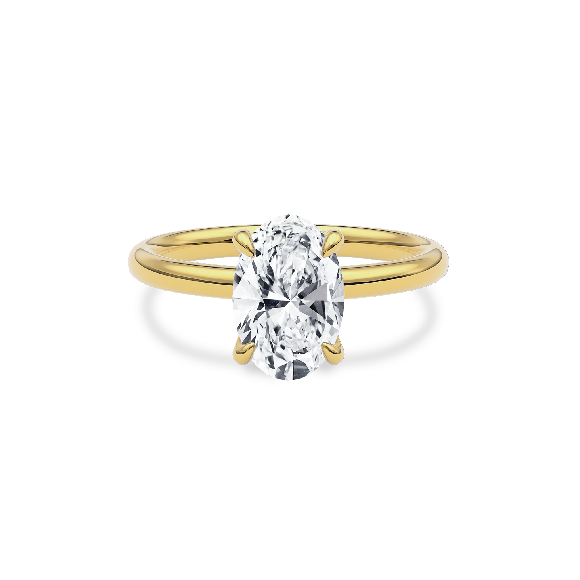Dia Solitaire Engagement Ring Oval•Yellow Gold