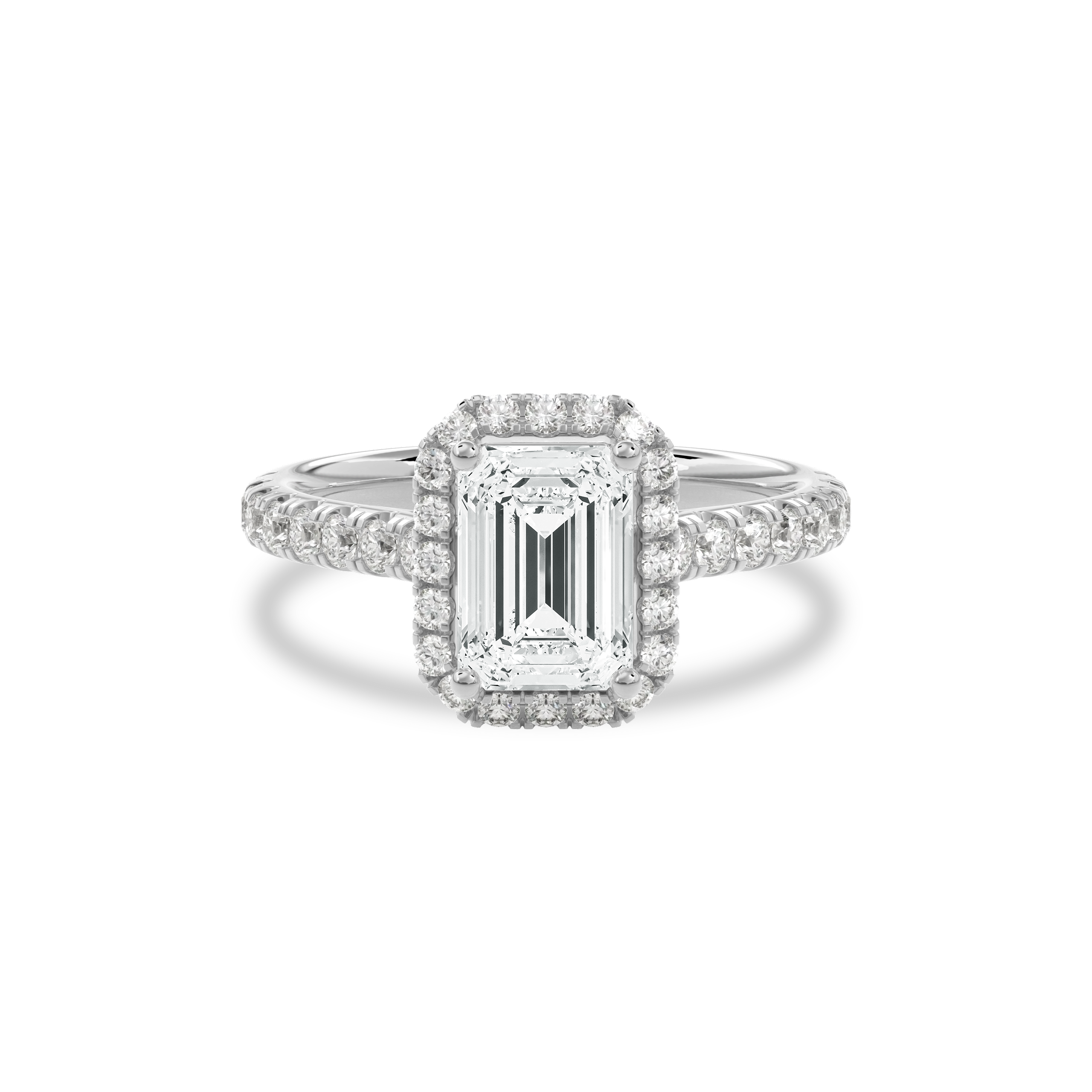Elara Infinity Engagement Ring Emerald•White Gold