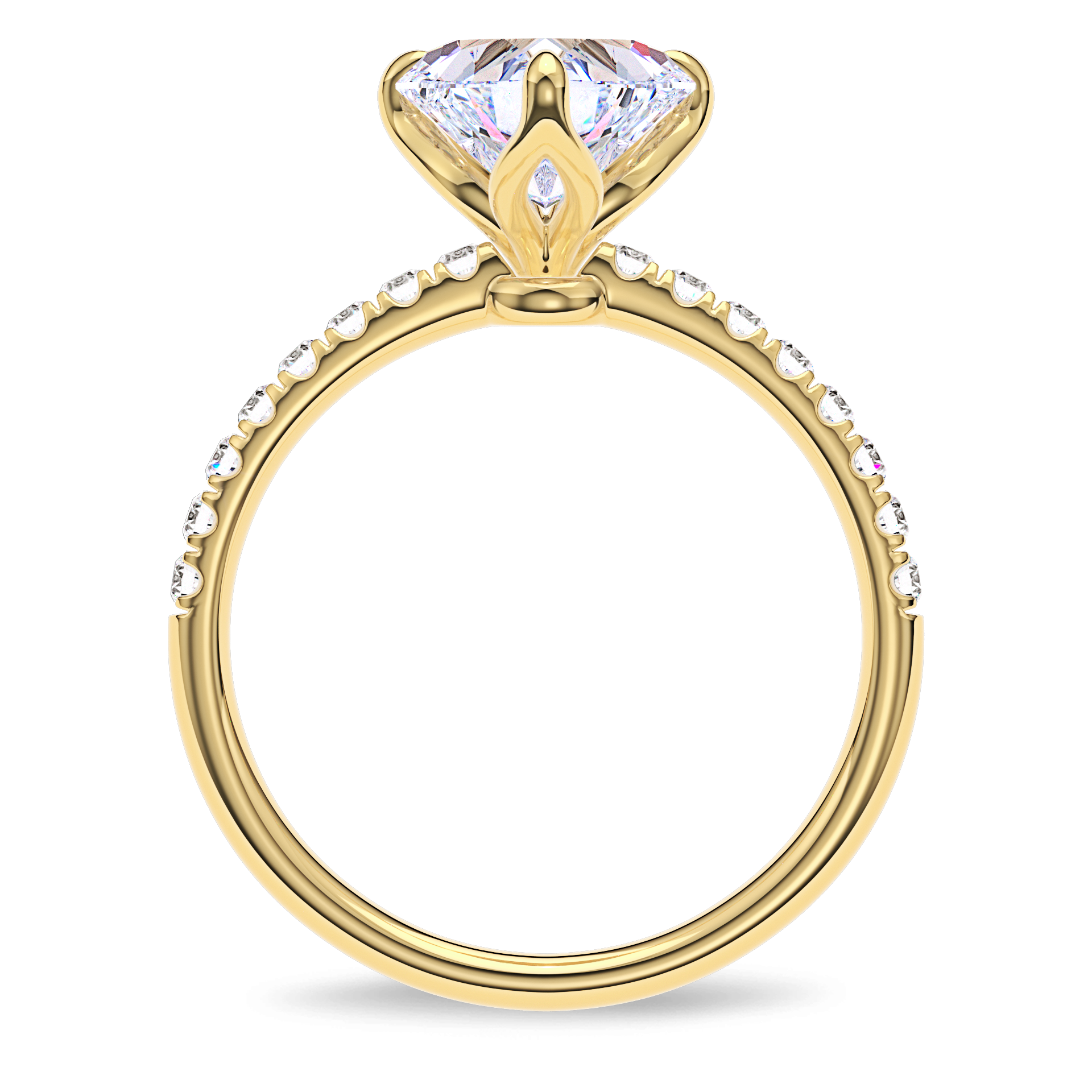 Dia Solitaire Engagement Ring Heart•Yellow Gold