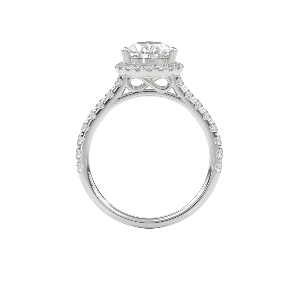 Elara Infinity Engagement Ring Pear•White Gold