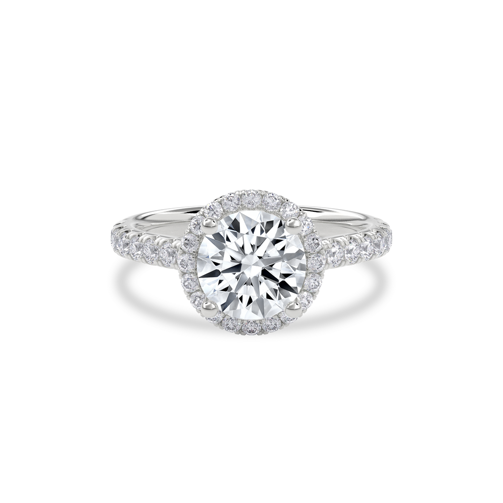 Elara Infinity Engagement Ring Round•White Gold