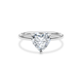 Dia Solitaire Engagement Ring Heart•White Gold