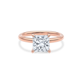 Dia Solitaire Engagement Ring Princess•Rose Gold