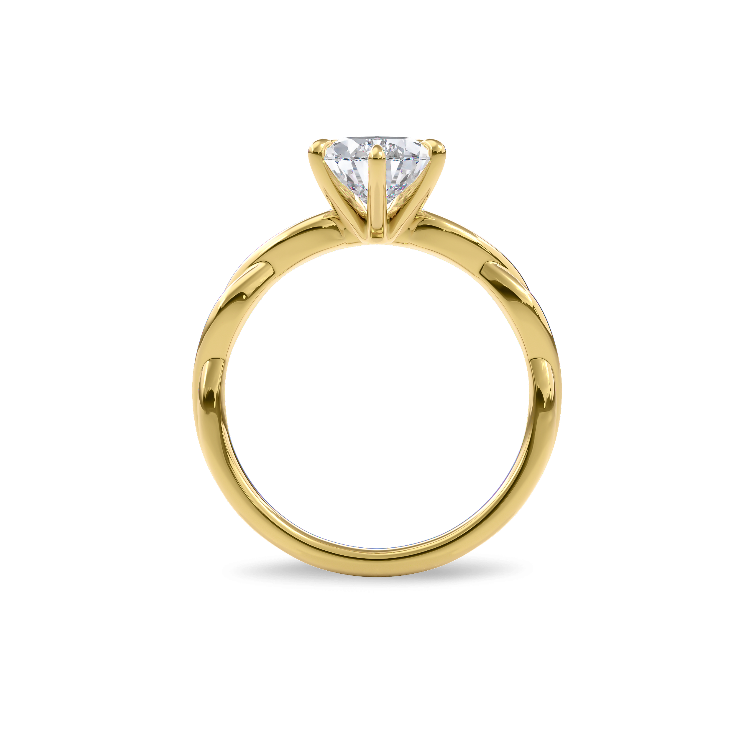 Rhea Twisted Engagement Ring Pear•Yellow Gold