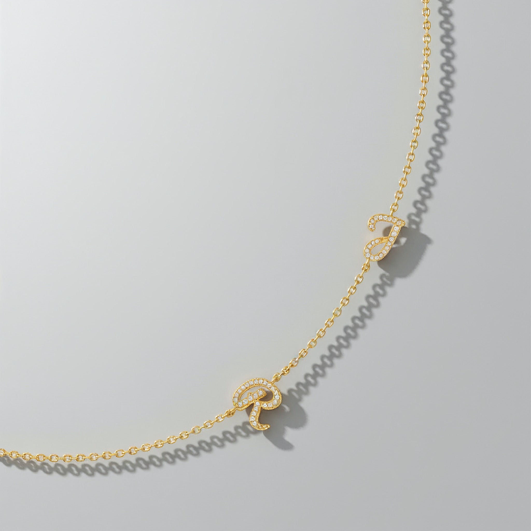 InitialLink Tilt Necklace SN024B