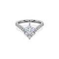 Princess Tiara Ring in 14k White Gold