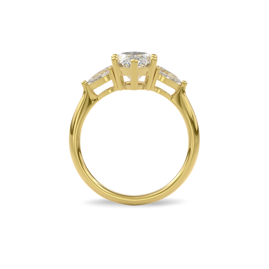 Daphnis Three Stones Engagement Ring Marquise•Yellow Gold
