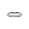 14K White Gold Classic Stone-set  Wedding Band