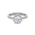 Bouquet Pave Ring Round White Gold