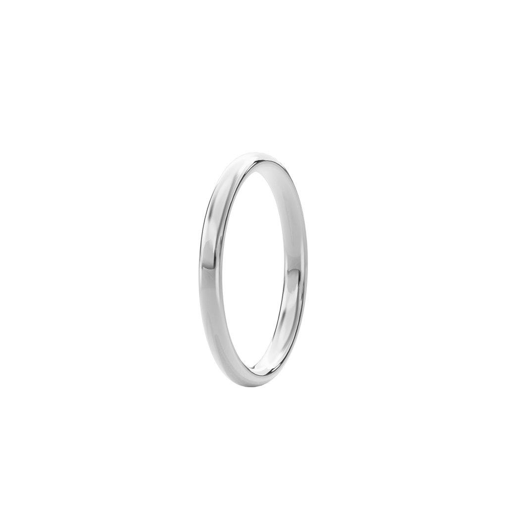 Wedding Bands Round Band 2mm•White Gold