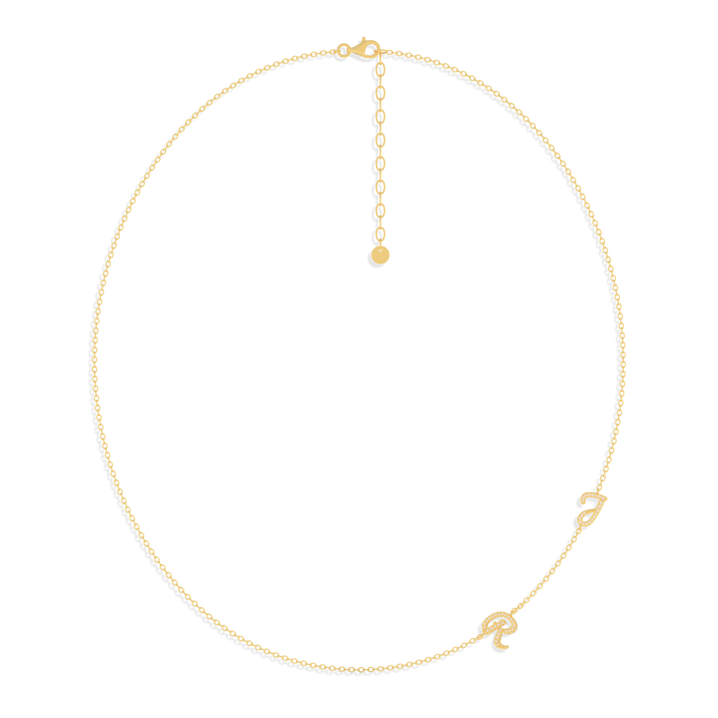 InitialLink Tilt Necklace SN024B