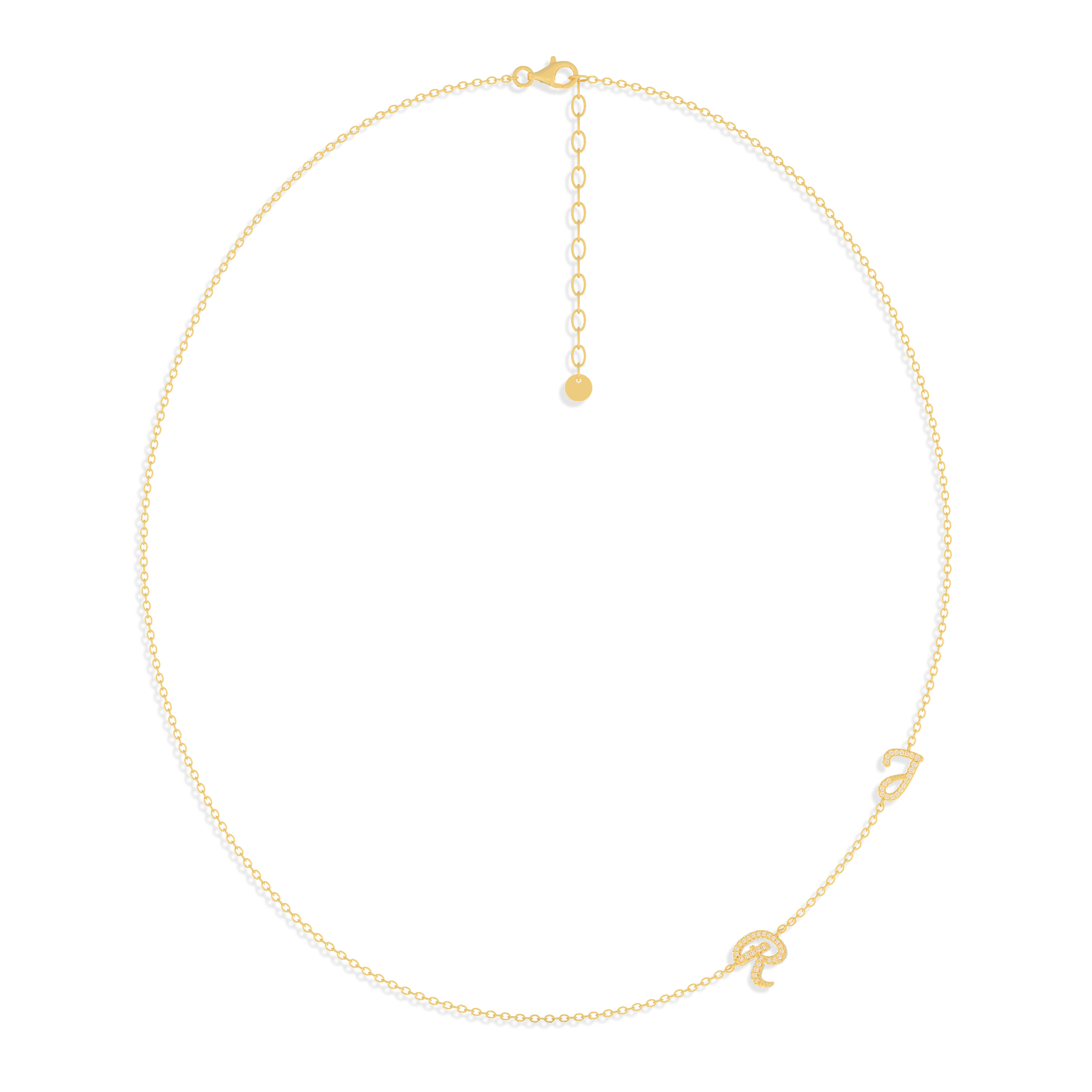 InitialLink Tilt Necklace SN024B