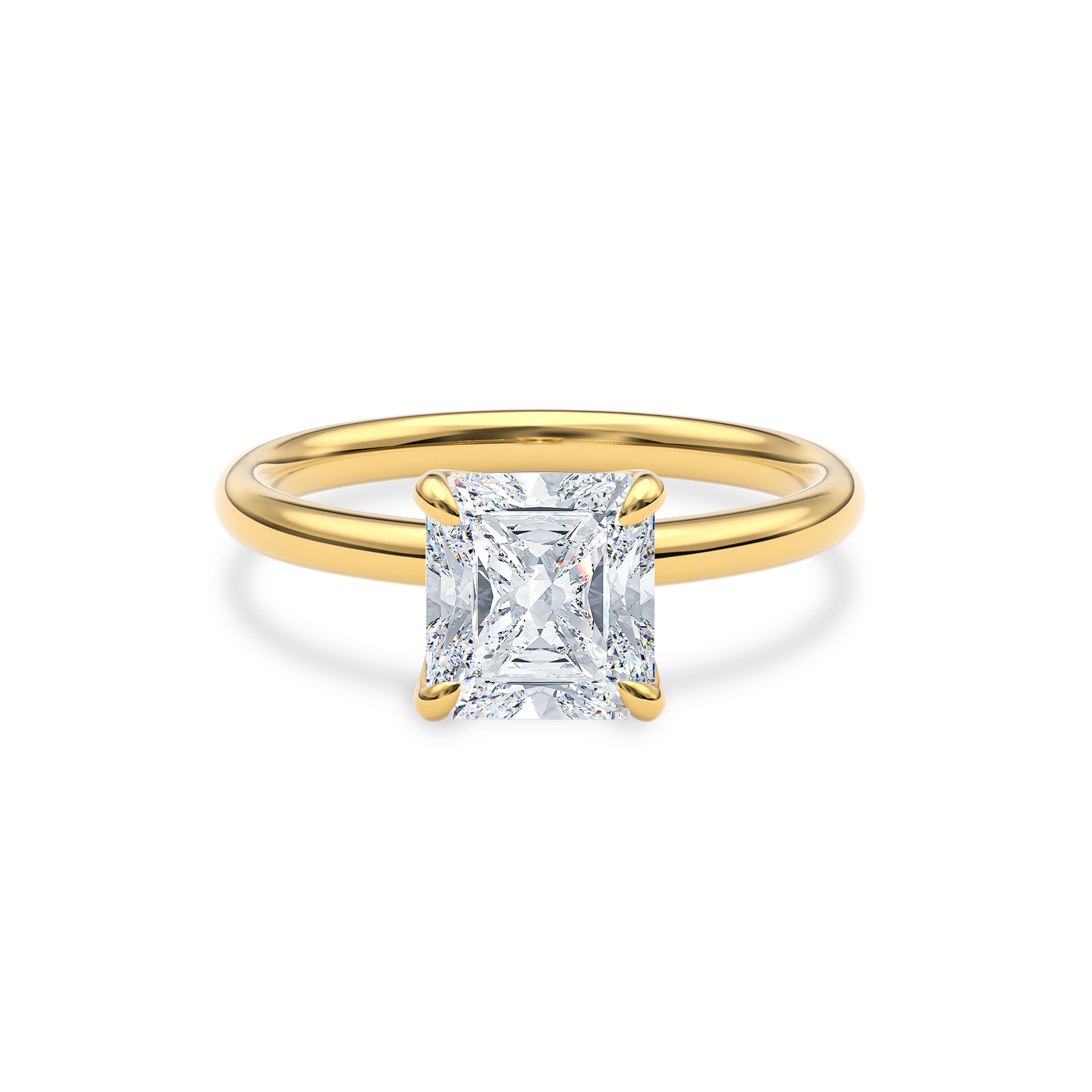 Dia Solitaire Engagement Ring Radiant•Yellow Gold