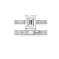 Channel Set Baguette Diamond Engagement Ring in 14k White Gold