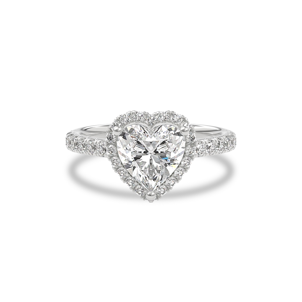 Elara Infinity Engagement Ring Heart•White Gold
