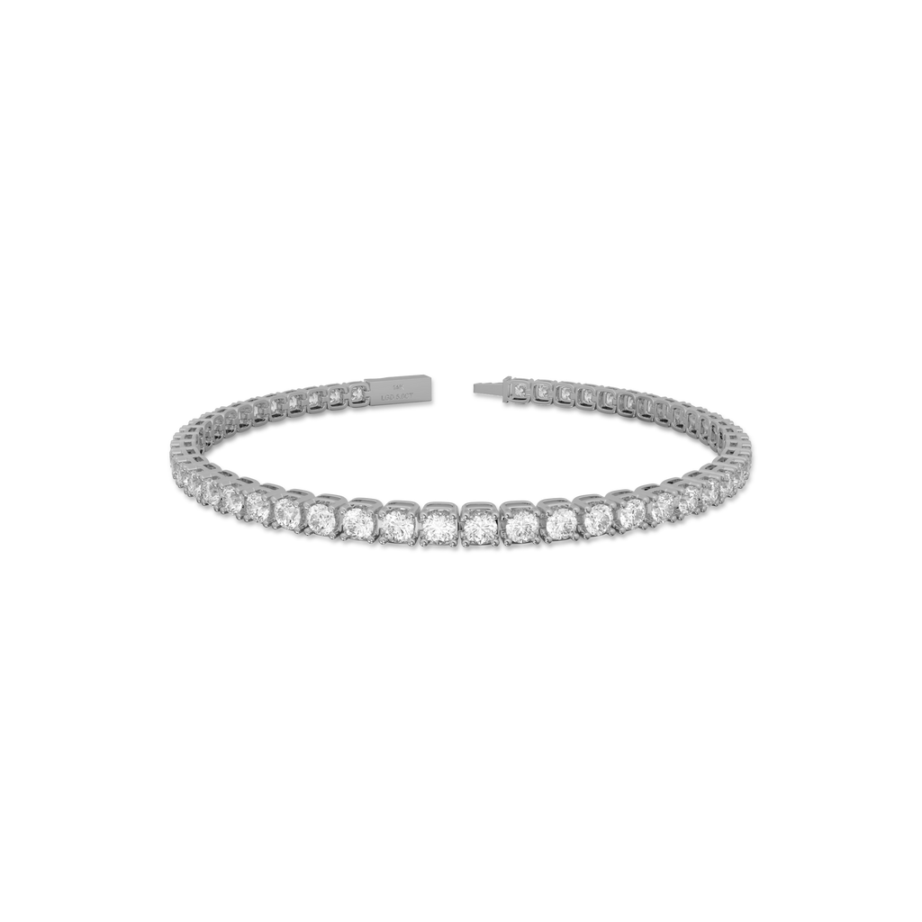 18K White Gold Nova Tennis Bracelet in 5CT LGDB001