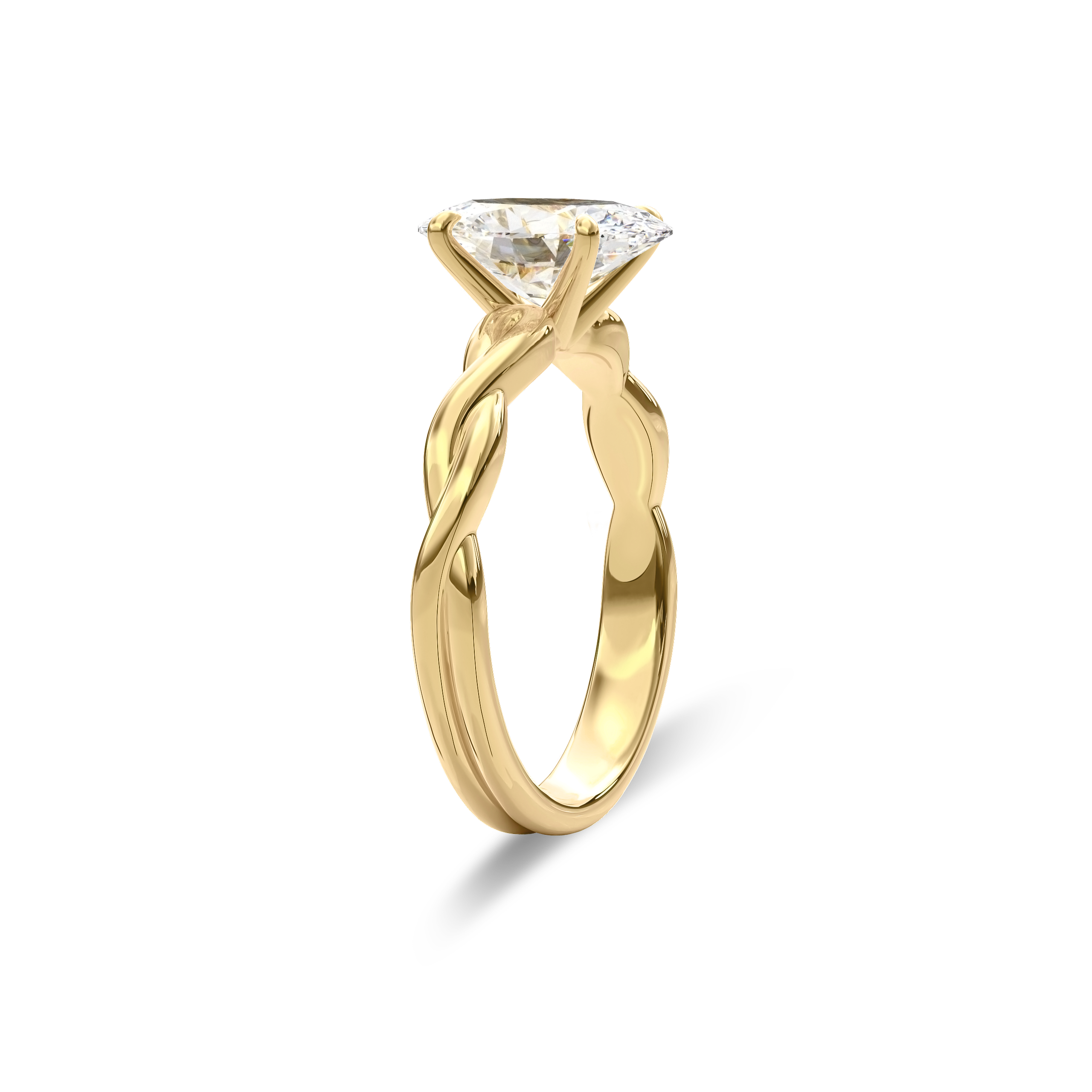 Rhea Twisted Engagement Ring Oval•Yellow Gold