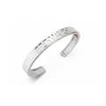 Rhodium Plated Silver CharmMark ModuType Cuff SS25B001R