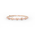 Morganite Birthstone Tennis Bracelet 18K Rose Gold SB001A
