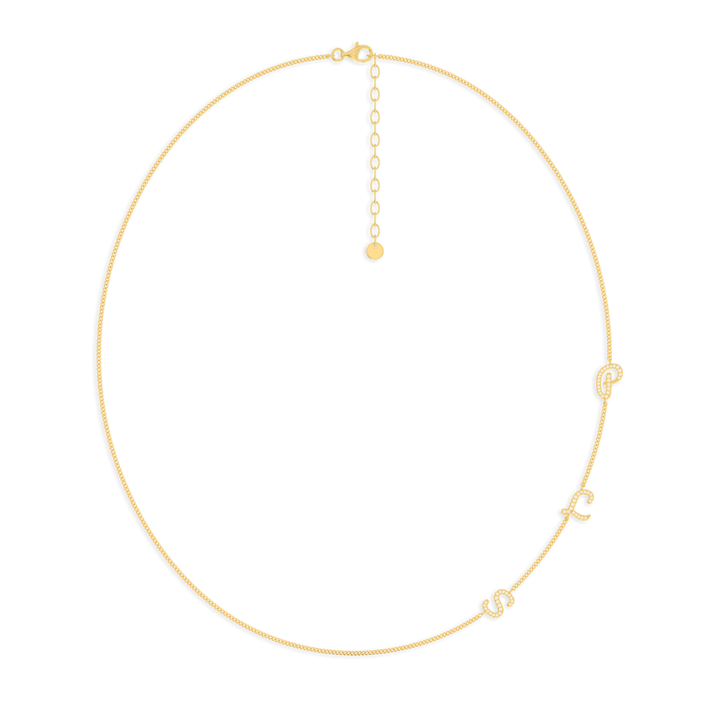 InitialLink Tilt Necklace SN024C