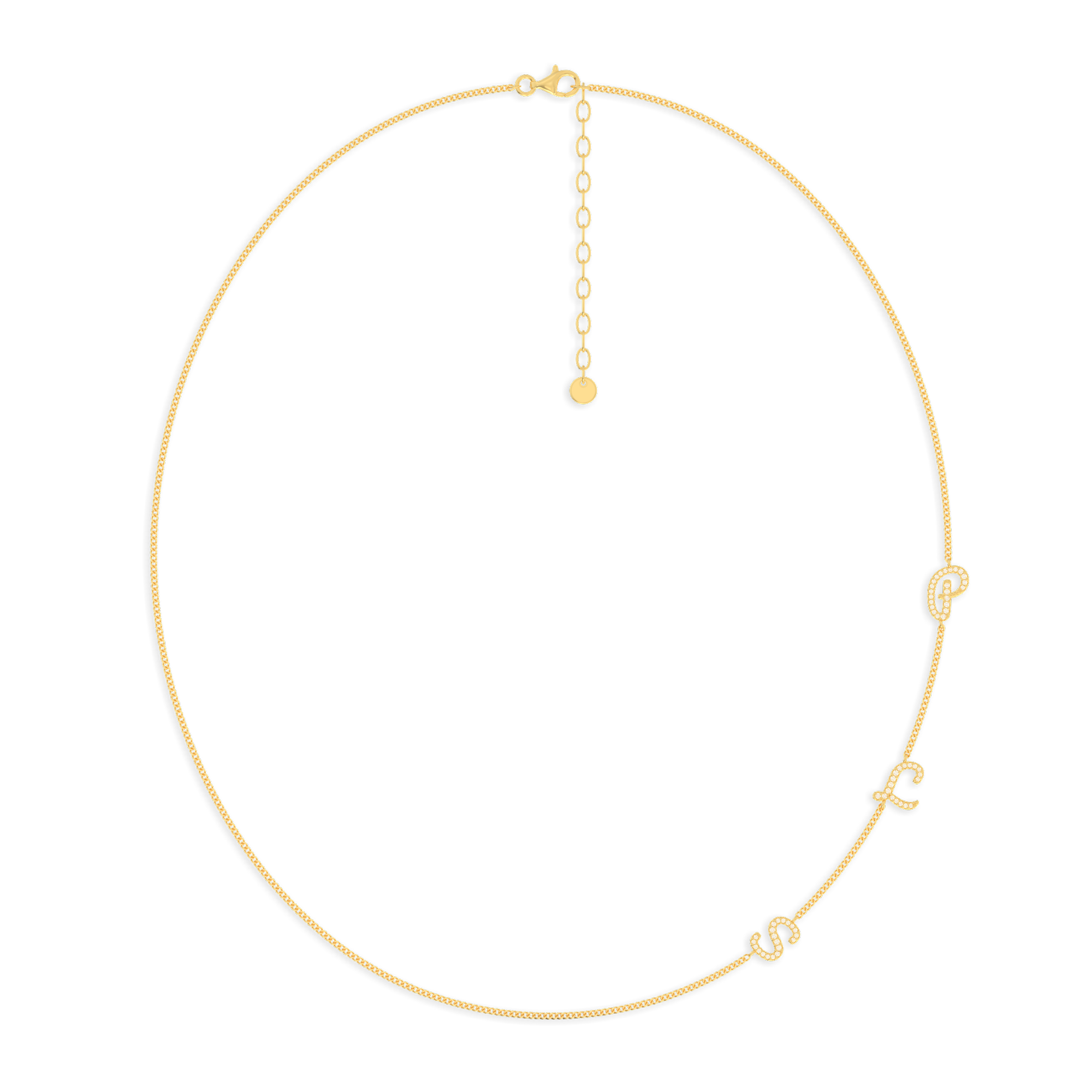 InitialLink Tilt Necklace SN024C