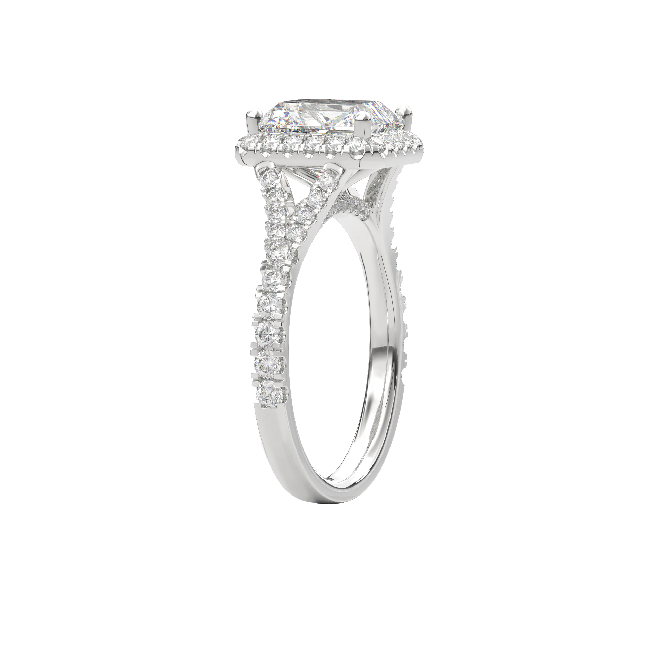 Elara Vintage Inspired Engagement Ring Radiant•White Gold