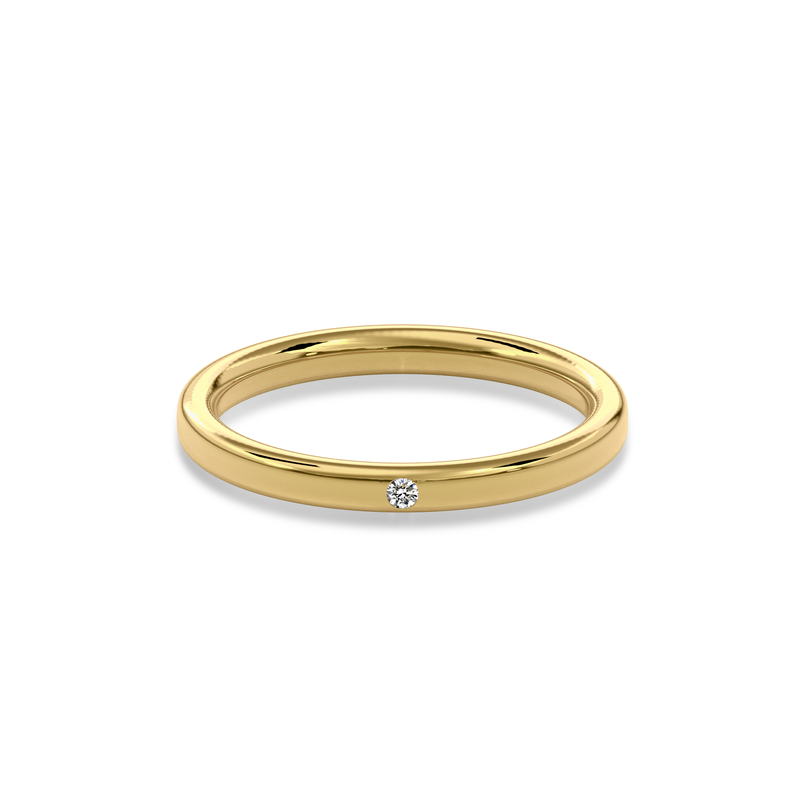Wedding Bands Diamond Accent Band 2.2mm•Yellow Gold
