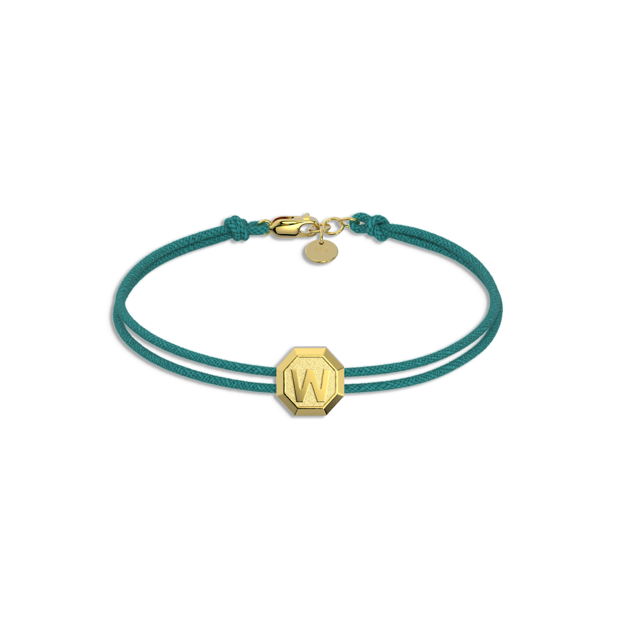 Octagon Facet Minitials Facet Bead Bracelet SB004G