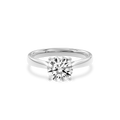 Elara Hidden Halo Salitaire Engagement Ring Round•White Gold