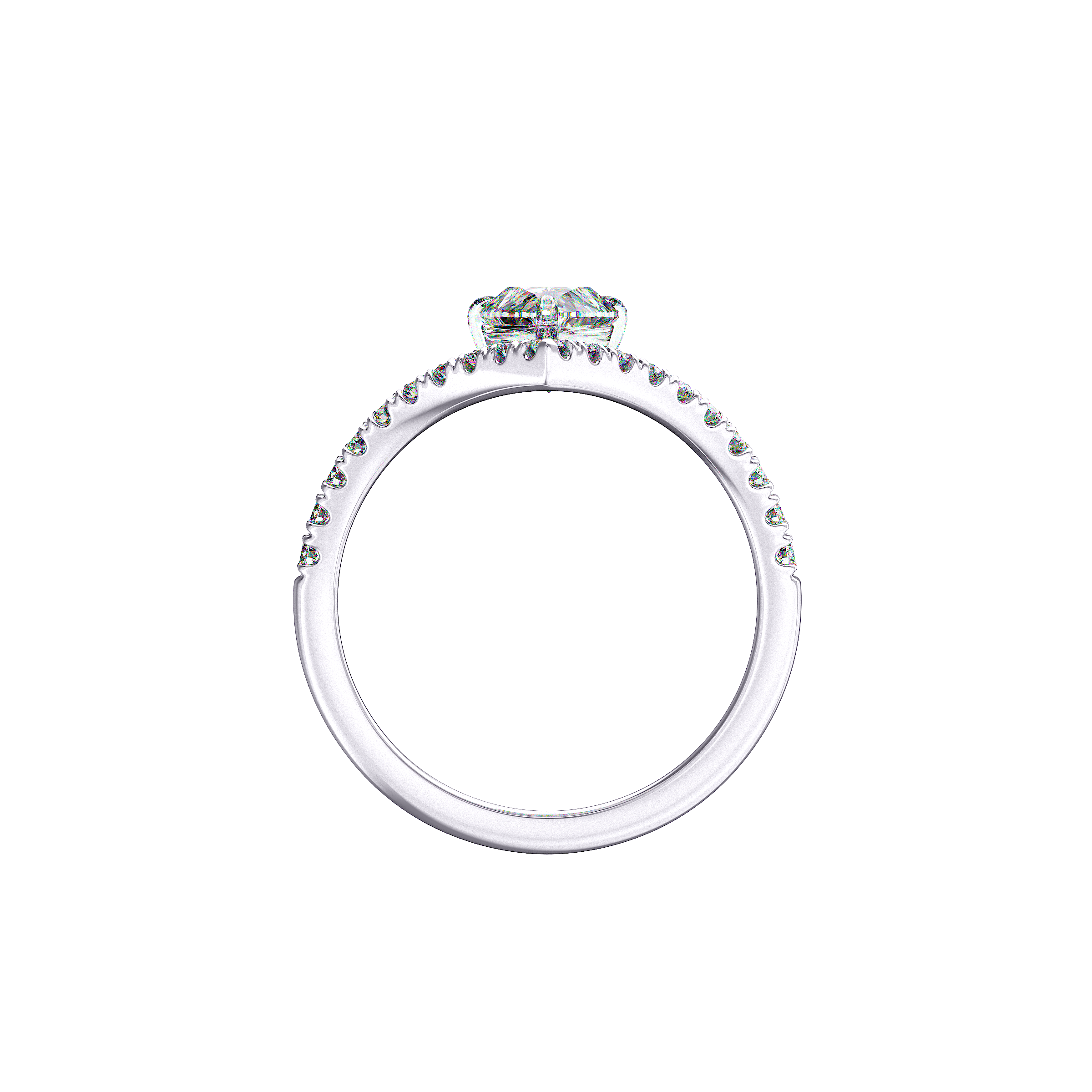 Luxe Tiara Ring in 14k White  Gold