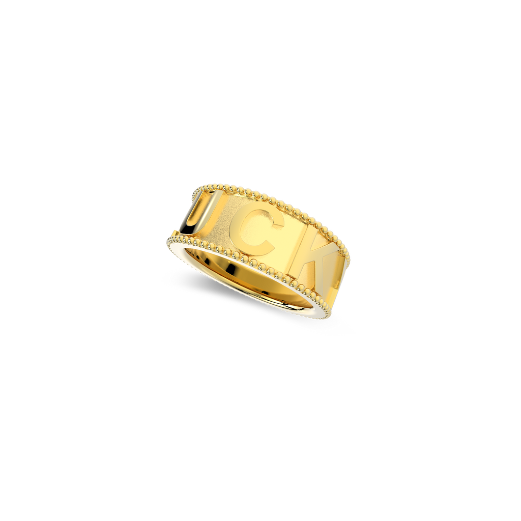 Milgrain CharmMark Lucky Ring SS25R002L