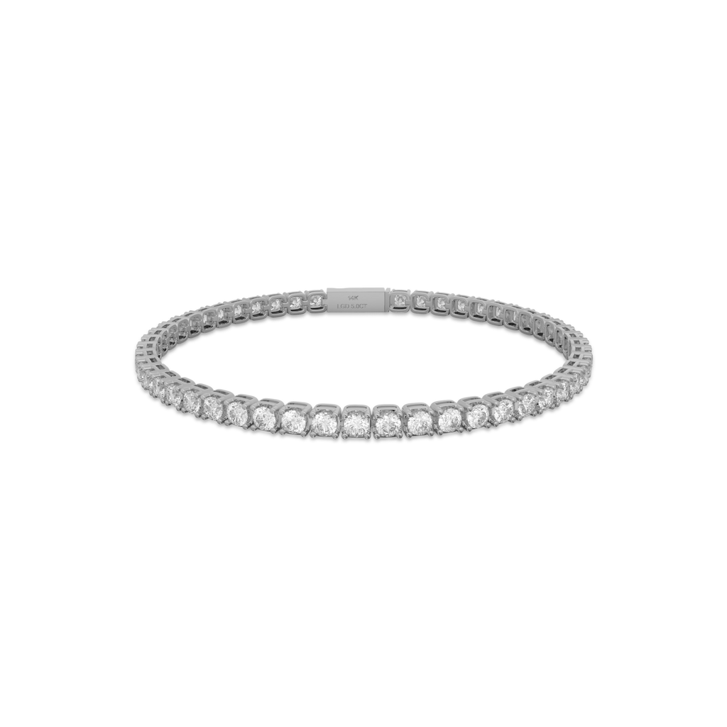 18K White Gold Nova Tennis Bracelet in 5CT LGDB001
