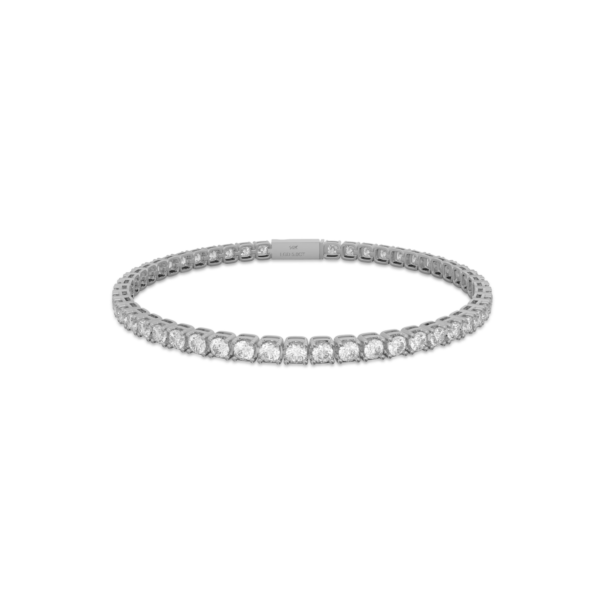 18K White Gold Nova Tennis Bracelet in 5CT LGDB001