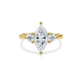 Daphnis Three Stones Engagement Ring Marquise•Yellow Gold
